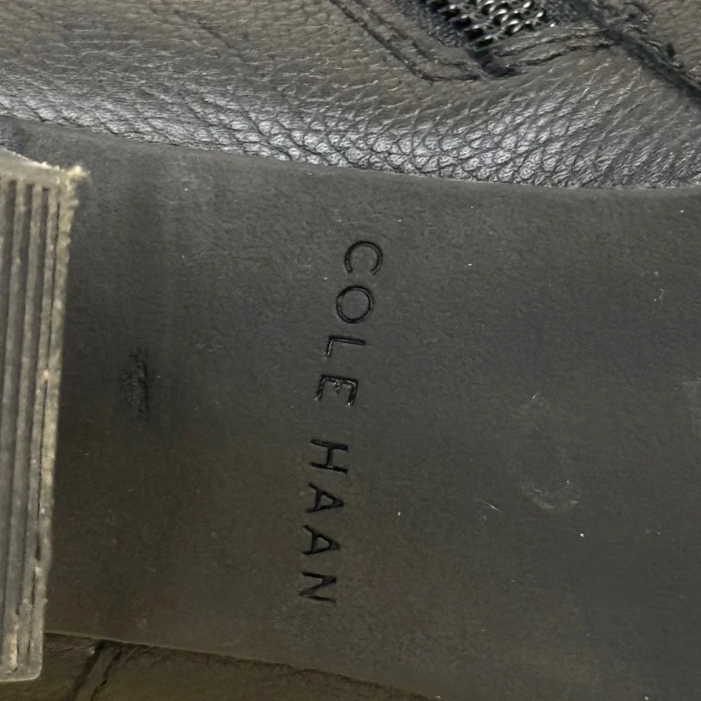 Cole Haan Signature Grand.OS Pebbled Leather Buckle Ankle Boots W02756 8.5B